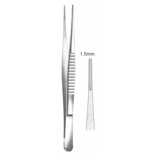 DEBAKEY INTESTINAL FORCEP (TWEEZER TYPE) 2mm, 15CM