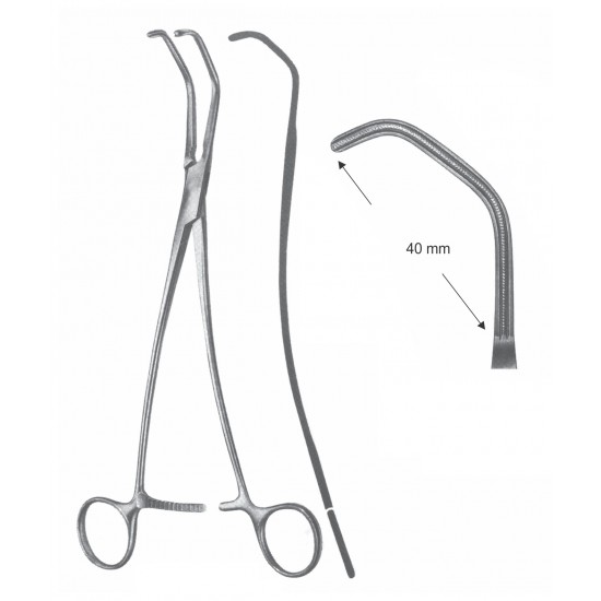 DEBAKEY-SATINSKY FORCEP POINT 40mm 24CM