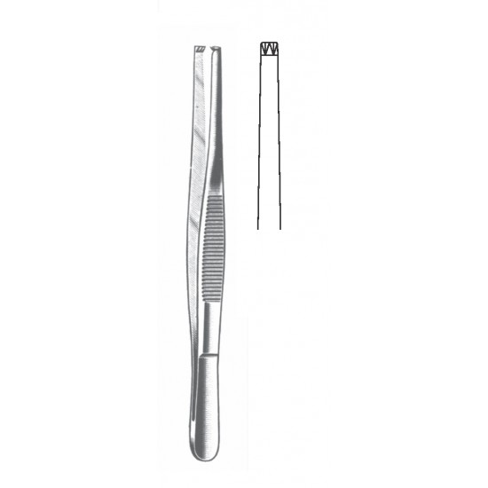 TISSUE FORCEP 2X3 TEETH 20CM