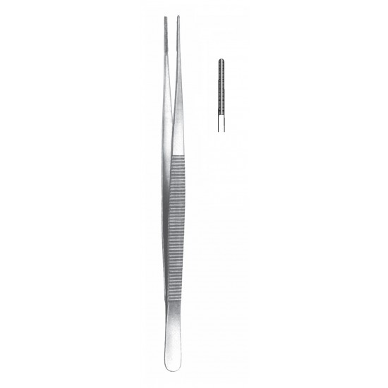 DEBAKEY FORCEP POINT 2mm 24CM