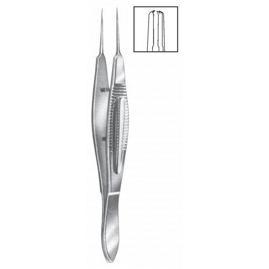 CASTROVIEJO MICRO TISSUE FORCEP 1X2 TEETH 0.12mm, 11CM