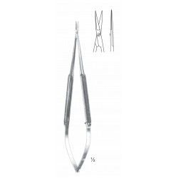 MICRO SPRING SCISSOR WITH SOLID ROUND HANDLE CVD 18CM