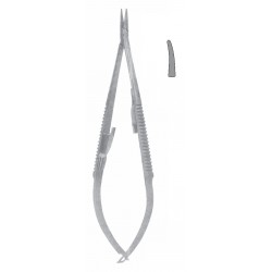 CASTROVIEJO DELICATE NEEDLE HOLDER SERR WITH LOCK CVD 18CM