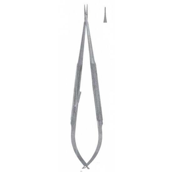 BARRAQUER MICRO NEEDLE HOLDER SMOOTH STR WITH LOCK 14CM