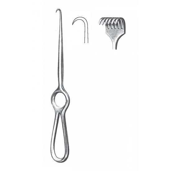 VOLKMAN RETRACTOR 6-PRONG SHARP 22CM