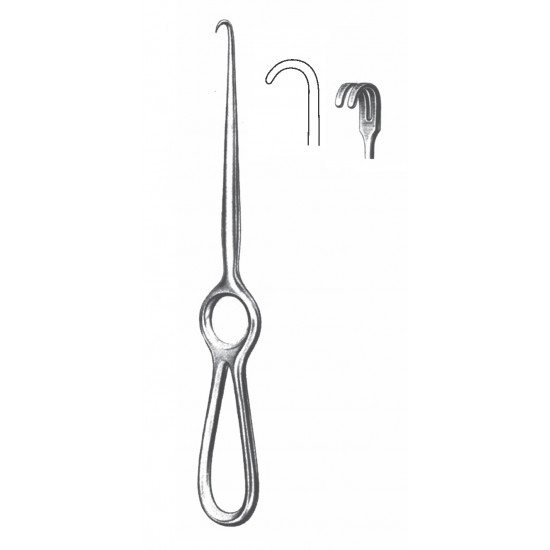 VOLKMAN RETRACTOR 2-PRONG BLUNT 22CM