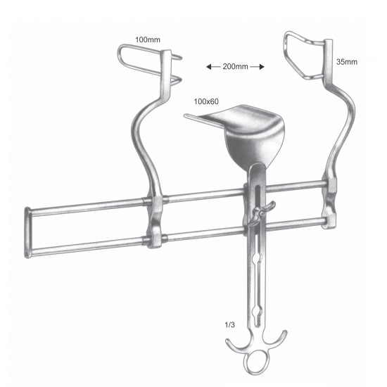 BALFOUR ABDOMINAL RETRACTOR SET 35 X 100 X 200mm