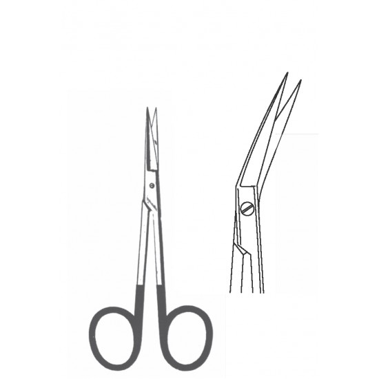 SUPER CUT IRIS FINE SCISSOR ROUND ANGULAR CVD 11.5CM