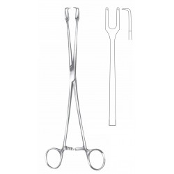 SCHROEDER UTERINE FORCEP 2-PRONG STR 24CM