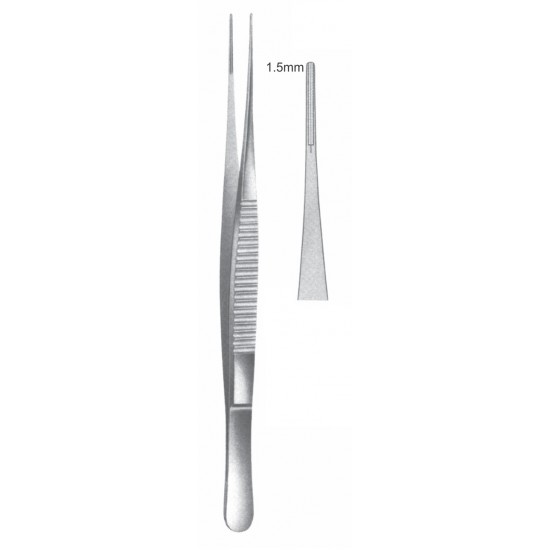 DEBAKEY INTESTINAL FORCEP (TWEEZER TYPE) 1.5mm, 15CM