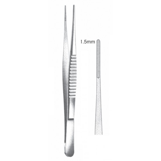 DEBAKEY INTESTINAL FORCEP (TWEEZER TYPE) 2mm, 20CM