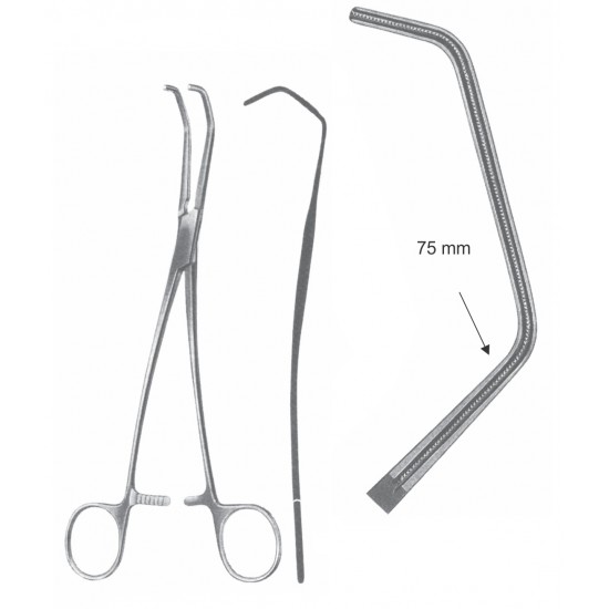 DEBAKEY-SATINSKY FORCEP POINT 75mm 28CM