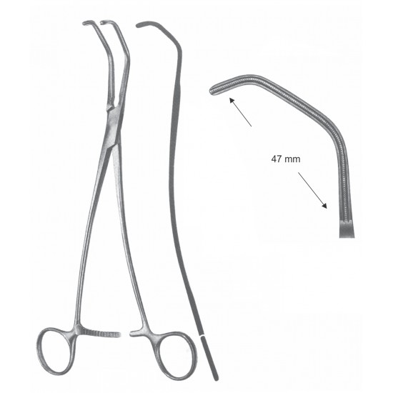 DEBAKEY-SATINSKY FORCEP POINT 47mm 24.5CM