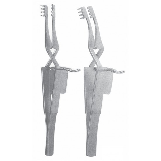 HOLTZHEIMER 4-TEETH EYE RETRACTOR SHARP STR 10CM