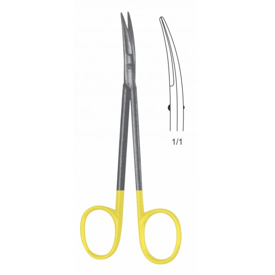 TC KNAPP MICRO SCISSOR BLUNT CVD 12CM