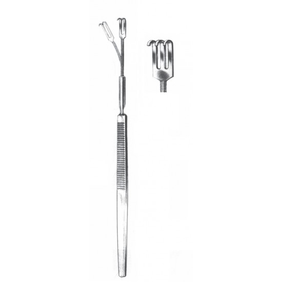 FLEXIBLE SKIN RETRACTOR BLUNT 3-PRONG 16CM