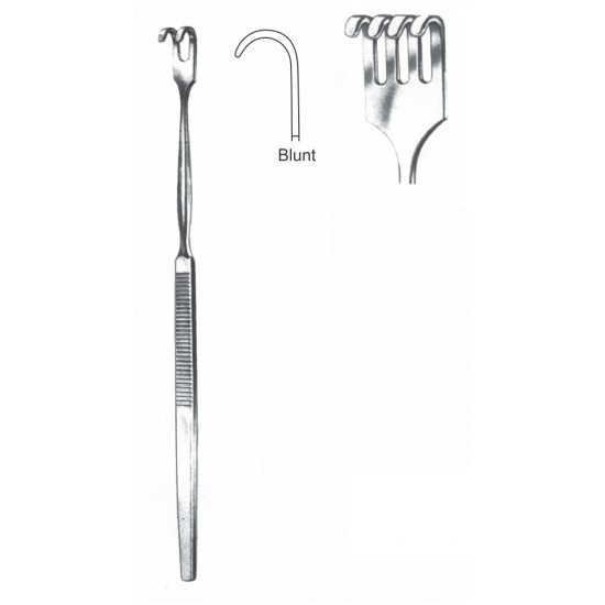 FINGER RETRACTOR 4-PRONG BLUNT 16.5CM