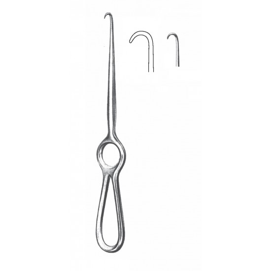 VOLKMAN RETRACTOR 1-PRONG SEMI SHARP 22CM