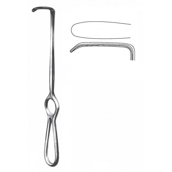 LANGEN-BECK RETRACTOR SOLID HANDLE 22CM FIG-4