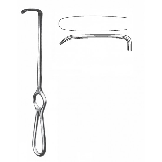 LANGEN-BECK RETRACTOR SOLID HANDLE 22CM FIG-5