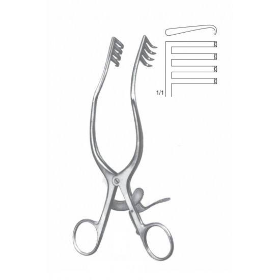 ANDERSON-ADSON SELF RETAING RETRACTOR SHARP 4 X 4 PRONG 19.5CM