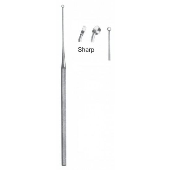 BUCK EAR CURETTE SHARP CVD 16.5CM FIG-00