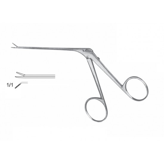 MICRO EAR FORCEP LEFT CVD. 3*0.6MM 8CM SHAFT