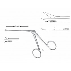 BELUCCI MICRO EAR SCISSOR CVD LEFT. 4*0.8MM, 8CM SHAFT