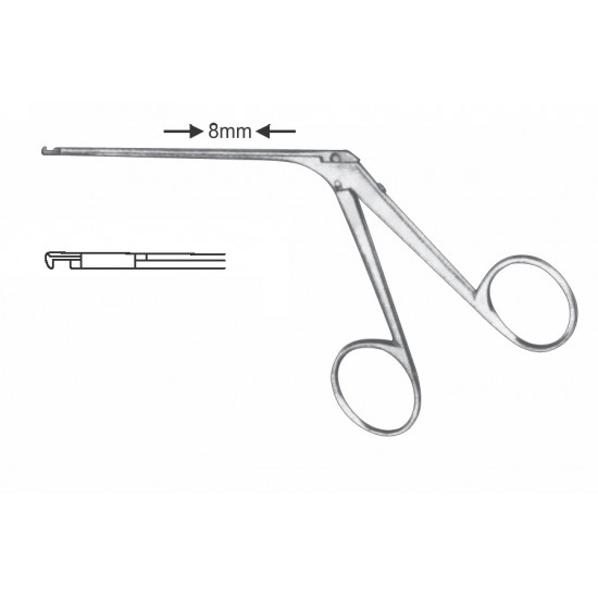 HOUSE-DIETER MICRO RONGEUR TYPE FORCEP DOWNWARD CUTTING STR. 8CM SHAFT