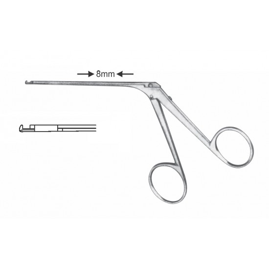 HOUSE-DIETER MICRO RONGEUR TYPE FORCEP UPWARD CUTTING STR. 8CM SHAFT