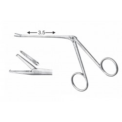 HARTMAN EAR FORCEP SERRATED STANDARD WITH GROOVE 9CM SHAFT 1*2 TEETH