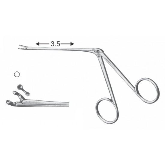 HARTMAN EAR FORCEP CUP TYPE STR. 2.5MM 9CM SHAFT