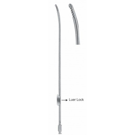 NOVAK-SCHOECKAERT CURETTE WITH LUER LOCK 2MM PIPE, 24CM