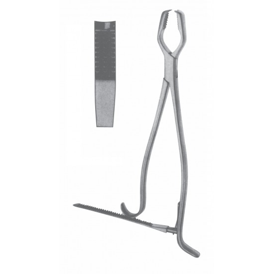 LANE BONE HOLDING FORCEP WITH RACHET 43CM