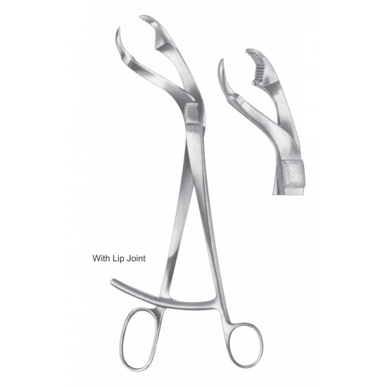 VERBRUGGE BONE HOLDING FORCEP WITH LIP JOINT 25CM