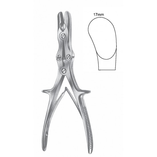 STILLE DOUBLE ACTION BONE RONGUER 17mm POINT, CVD 26CM