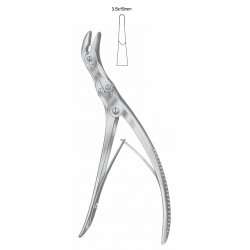 LEKSELL DOUBLE ACTION BONE RONGUER LARGE BEND 3.5 X 16mm, 23CM