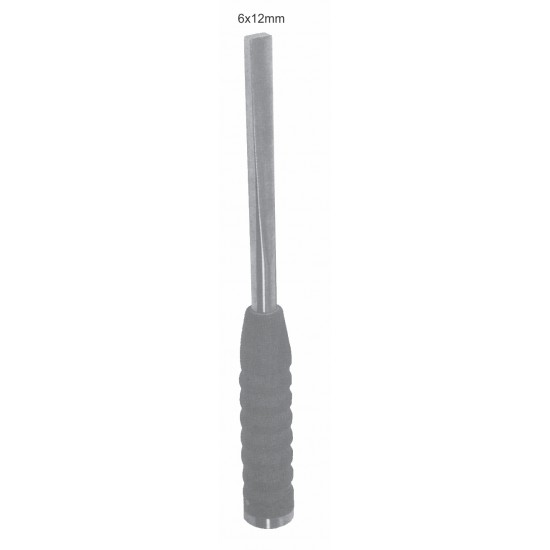 BONE IMPACTOR FIBRE HANDLE 6 X 12mm POINT 24CM